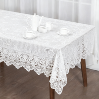 Nappe Rectangulaire en Dentelle Florale Blanche 60X120 Pouces