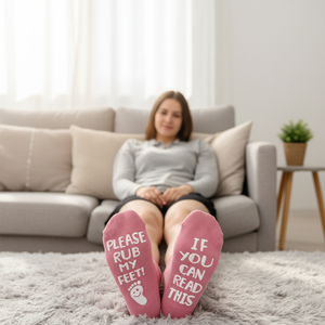 Calcetines Divertidos con Frases, Calcetines con Letras 'Si Puedes Leer Esto', Calcetines 'Frotame los Pies', Calcetines Personalizados de Regalo, Calcetines Antideslizantes - Product Image 6
