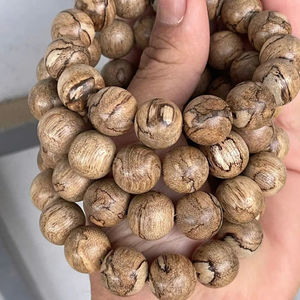 Pulsera de Cuentas de Madera Natural, Ecológica, Hecha a Mano, Elástica, para Yoga, Meditación y Uso Espiritual - Product Image 1