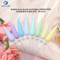 2025 Hema gratuit Transparent Rose Couleur Macaron Nail Building Gel Acrylique Poly Dur Extension Ongles Bubble Gum Acrylique Gel Builder