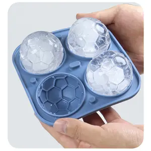 DIY silicon Cartoon Ice Cube Pop Ball Maker Tray With Lid Silicone Popsicle Ice Cream Mold For Kids