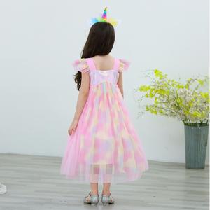 2019 nouveau design belle princesse sans manches enfants paillettes robe filles pour les vêtements de fête - Product Image 3