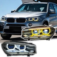 Phares HETOP F15 X5 2014-2018, mise à niveau, double couleur, phare LED de voiture, DRL, style Ikon, lumière laser, accessoires modifiés pour BMW