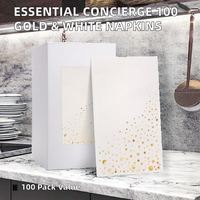 Serviettes en papier personnalisables en gros pour mariage, serviettes en lin brodées, papier de table pour restaurant, pulpe de bois biodégradable