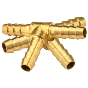 Brass <b>Hose</b> Barb Tee Adapter (AOL-060)-Low Pressure Casting OEM/ODM Corrosion-resistant <b>Pipe</b> Fitting - Product Image 1