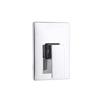 Robinet de douche en laiton avec panneau en acier inoxydable chromé, mitigeur chaud/froid pour salle de bain, robinet encastré