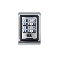 Teclado de Metal RFID Lector de Código QR 13,56 MHZ Tarjeta IC Interfaz Wiegand26/34 Lector de Teclado Sistema de Control de Acceso Impermeable