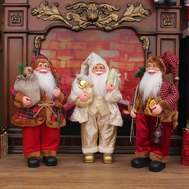 Manufacturer Wholesale 24 Inch Santa Claus Toy Advent Calendar Hyundai Santa Fe Christmas Dolls Custom Santa Claus