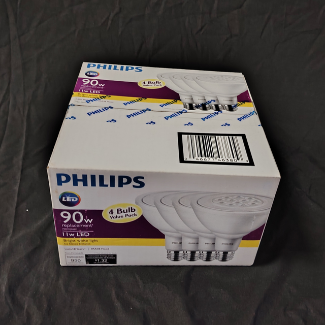 Philips Par38 950lm 11W 3000k 170mA 25D 110~130Vac 60Hz 4 Lamps Value Pack Led Light