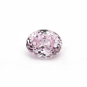 Handmade Excellent Quality Good Fire Iced Out Oval Shape Loose Synthetic New Cubic Zirconia Gemstone Hot Light Pink