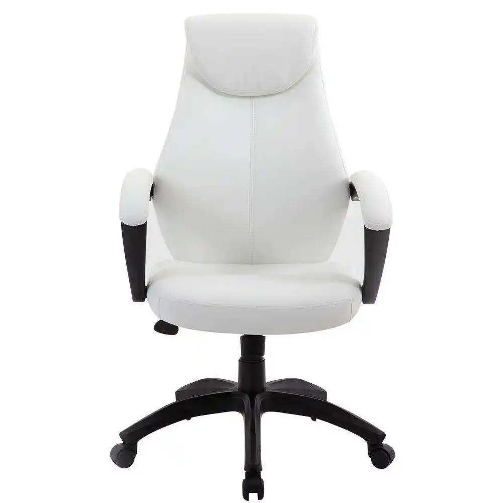 Лидер продаж, удобное Роскошное кресло-Босс с высокой спинкой с вращающимися черными кожаными офисными креслами