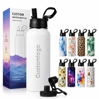 Lot de 32 oz Gobelets de sport portables en acier inoxydable à double paroi, blancs, droits, vierges, avec poignée noire, pour sublimation, pour la maison et les cadeaux