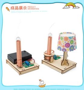 Jouets de transmission de puissance sans fil bricolage pour enfants Kit de modèle en bois expérience <span class=keywords><strong>physique</strong></span> STEM jouets éducatifs amusants - Product Image 3