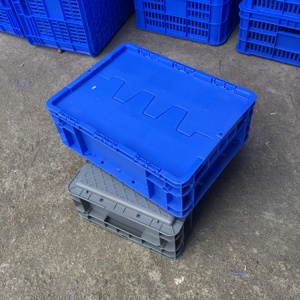QS Solid Euro Tote Plastic Nestable Stackable Industrial Plastic Storage Fish Box Bins for Logistics Transport Moving Containers