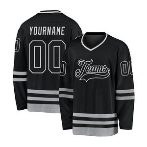 Maillot de hockey sur glace Polyester de haute qualité Conception libre Impression sublimée Broderie Logo Uniforme de hockey personnalisé - Product Image 1