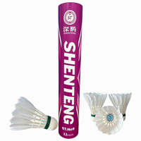 ST NO 9 Volants de badminton en plumes de canard - Vol stable, frappe fluide, adaptés à l'entraînement amateur