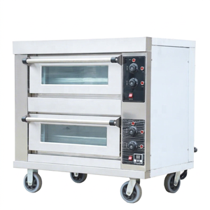 Horno de Panadería Comercial Kingbetter de Doble Cámara, a Gas y Eléctrico, con Control Digital, Protección contra Sobrecalentamiento, de Acero Inoxidable, para Maíz y Frutos Secos - Product Image 1