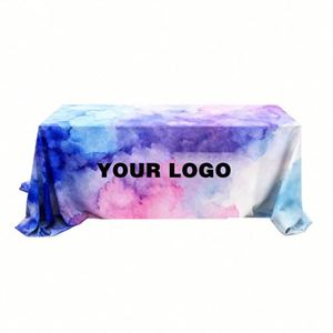Personalized Waterproof Runners Loose Type 4Ft/5Ft/<b>6Ft</b>/8Ft Custom <b>Table</b> Cloth With Business Logo Dye Sublimation Printing - Product Image 1