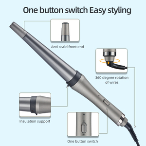 <span class=keywords><strong>Fer</strong></span> à <span class=keywords><strong>friser</strong></span> rotatif anti-brûlure à cône de vague pour créer un curling naturel. - Product Image 4