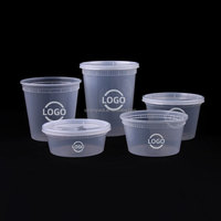 Usine micro-ondes jetable nouilles deli bol en plastique à emporter soupe chaude conteneur avec couvercles