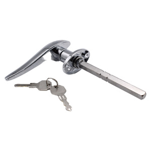 มือจับประตูสไตล์เรโทรสำหรับฟอร์ด 1932 1934 TAC H102 โลหะสีเงินแบบแบน - Product Image 5
