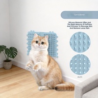 Griffoir d'angle en silicone pour chat, masseur de toilettage et jouet d'auto-entretenissement pour le grattage du visage