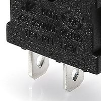 Interrupteur à bascule en plastique SPDT noir mini 2 broches 16A 250V AC JL KCD1-102N-2, vente chaude