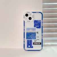 Coque de téléphone pour iPhone 14 Pro 13 12 11 Max X XR XS Max 7 8 Plus SE, motif paysage tendance, protection de l'appareil photo, coque souple en TPU, compatible iPhone 15, 18 Pro, 18 Pro Max