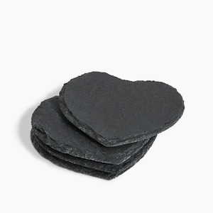 Dormake Juego de 4 Posavasos Clásicos de Pizarra con Grabado Láser en Forma de Corazón, Antiarañazos, Ecológicos, Resistentes al Calor, para el Hogar - Product Image 5