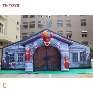 Envío a Domicilio, Laberinto Inflable Gigante de 15x10m para Halloween, Casa Embrujada Personalizada con Temática de Circo, Habitación de Escape - Product Image 2