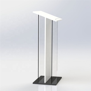 Pupitre de conférence moderne en acrylique blanc et transparent fait main pour usage commercial (vente en gros) - Product Image 6