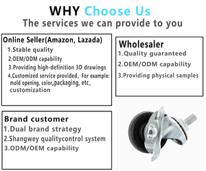 Rueda Universal Ajustable <span class=keywords><strong>para</strong></span> <span class=keywords><strong>Muebles</strong></span> <span class=keywords><strong>con</strong></span> <span class=keywords><strong>Freno</strong></span>, Diseño Industrial, Capacidad de Carga de 65 kg, <span class=keywords><strong>Freno</strong></span> de Tornillo - Product Image 5