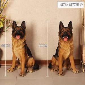 Vente en gros, sculpture animale en résine nordique, statue de chien berger allemand en fibre de verre, <span class=keywords><strong>loup</strong></span>, pour la décoration de la maison, décoration de jardin - Product Image 6