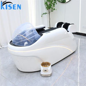 KISEN-Silla de cama para salón de belleza, champú eléctrico, mesa de masaje, sillas para salón de belleza, <span class=keywords><strong>spa</strong></span> con vaporizador para terapia de cabeza - Product Image 6