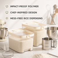 Réservoir de stockage de riz intemporel de qualité alimentaire, capacité 5L, hermétique, anti-insectes et anti-humidité, pour cuisine