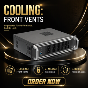 מארז שרת GPU 4U עם 20 כרטיסי GPU לאימון בינה מלאכותית, מתאים להתקנה בארון, 22 חריצי PCIe, 6 מאווררים קדמיים 12038, CRPS 4+1 <span class=keywords><strong>PSU</strong></span> - Product Image 5