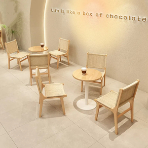 Stand ristorante e tavolo da pranzo Set di posti a sedere commerciali durevoli per caffè e bar - Product Image 4