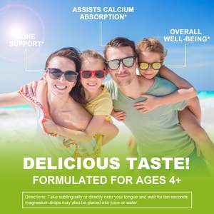 Suplemen Herbal Bebas Gluten Kalsium Magnesium Seng Glisinat Plus Vitamin C D3 K2 Cair Bentuk Tetes 2-Pack (OEM/ODM) - Product Image 6