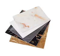 Panneau de marbre en bois imperméable de 5mm sans couture pour décor intérieur placage de fond connexion plate fibre de charbon de bambou pour appartements