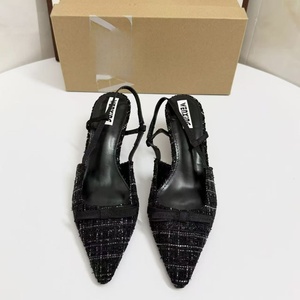 Collezione ZA Scarpe da Donna Nuovo Stile Estivo di Qualità con Tacco Medio Eleganti Scarpe da Cerimonia Sandali Slingback Tacchi Neri Formali - Product Image 4