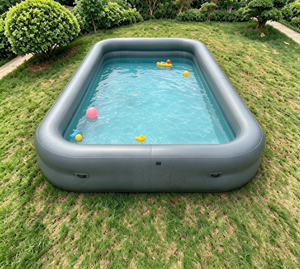 <span class=keywords><strong>Piscine</strong></span> gonflable rectangulaire en PVC pour l'extérieur, idéale pour le camping, les pique-niques <span class=keywords><strong>et</strong></span> les loisirs en famille en été - Product Image 1