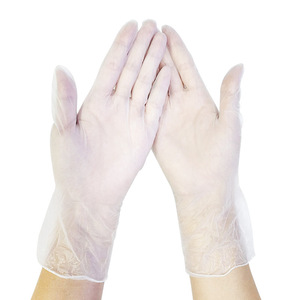 Blue Guard Disposable PVC <b>Gloves</b> 9-Inch Transparent Oil-Resistant Non-Sterile Smooth Household Industrial Use - Product Image 1
