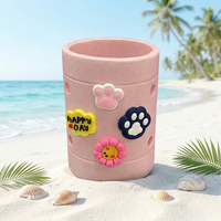 Porte-gobelet pour sac de plage, manchon isotherme en mousse EVA, housse imperméable pour bouteille de boisson, accessoires réutilisables, support amusant pour bière et soda