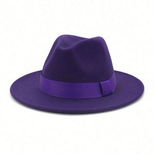 Sombreros Fedora de Fieltro de Lana de Color Sólido, Unisex, para Hombre y Mujer, al por Mayor - Product Image 4