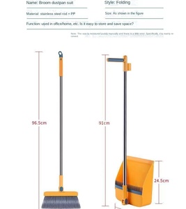 <span class=keywords><strong>2023</strong></span> nuevo juego de escoba plegable para el hogar de interior recogedor pala de basura escoba de barrido de pelo con cabeza de cerdas bolsa empaquetada de palo de acero - Product Image 5