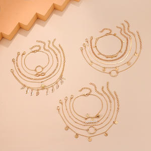 यूरोपीय अमेरिकी क्रॉस-बॉर्डर मल्टी-लेयर मिश्र धातु गोल्ड प्लेटेड जियोमेट्रिक ट्रेंडी सेक्सी बहुमुखी समुद्र तट स्टैकिंग - Product Image 4