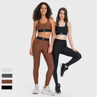 Ensemble 2 pièces pour femme : Soutien-gorge de sport et Legging taille haute – Tenue de fitness et yoga dos nageur – Personnalisation OEM