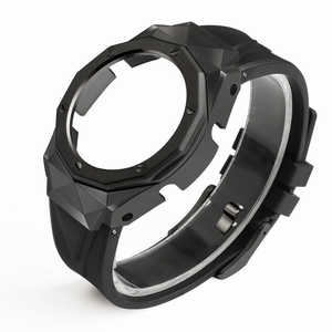 5rd Atualização Geração Silicone Resina <span class=keywords><strong>Watch</strong></span> Band Aço Inoxidável Assista <span class=keywords><strong>Case</strong></span> Moldura De Metal Para GA2100 Caso E Alça - Product Image 5