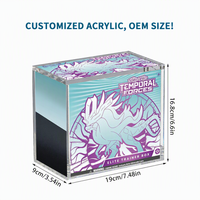 Boîte de rangement en acrylique pour cartes Elite Trainer Box avec couvercle renforcé, épaisseur 5+8mm, pour la conservation de votre collection ETB
