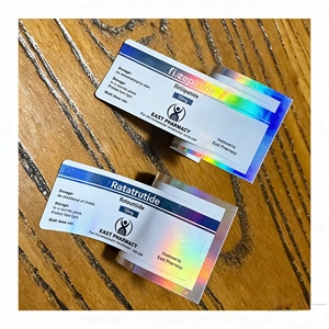 Étiquettes personnalisées mates et brillantes holographiques en peptide, autocollants durables <span class=keywords><strong>pour</strong></span> flacons médicaux et pharmaceutiques - Product Image 2